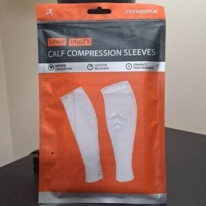 New Calf Compression Sleeves Unisex Large White